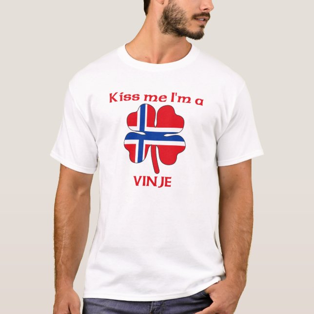 Personalisierte norwegische küssen mich, den ich T-Shirt (Vorderseite)