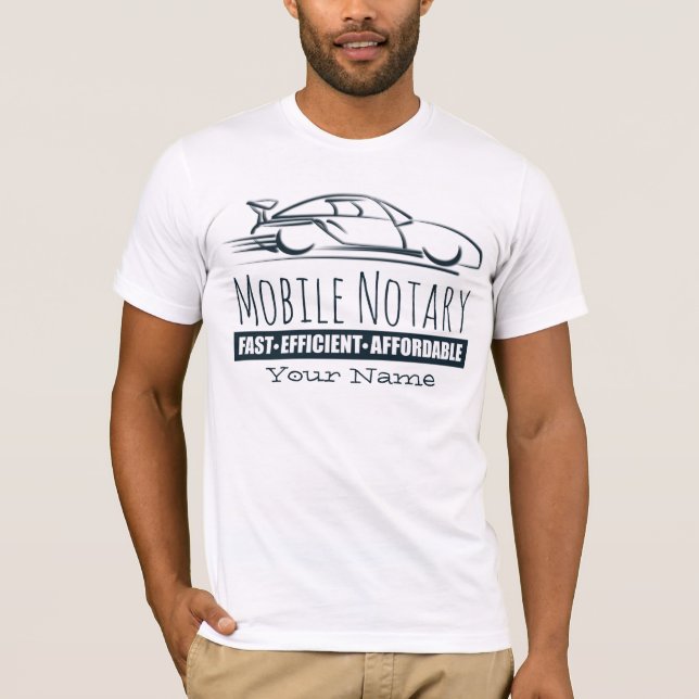 Personalisierte Notare, öffentliche Schnellautos T-Shirt (Vorderseite)