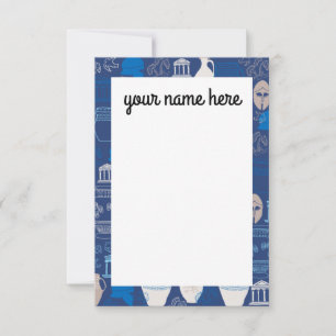 Personalisierte Notecards für das antike Griechenl Dankeskarte