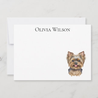 Personalisierte Notecards mit Yorkie Mitteilungskarte