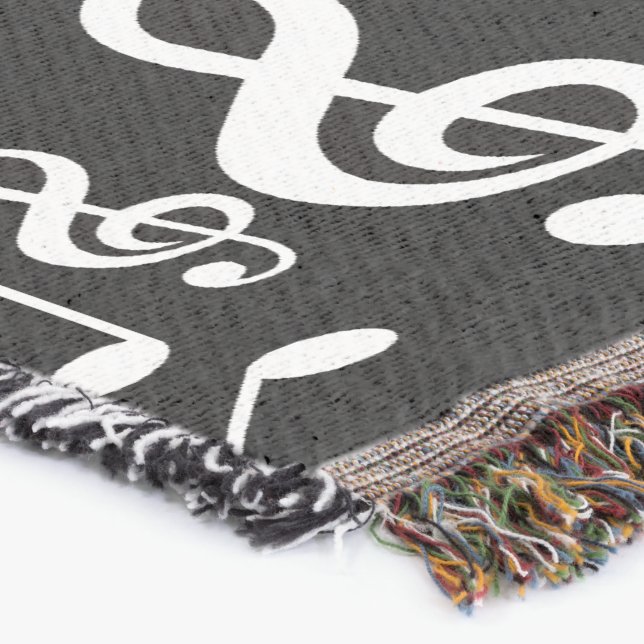 Personalisierte Noten in Rot und Schwarz Decke (Ecke)