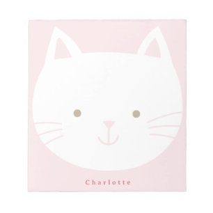 Personalisierte Notizblöcke für Kinder mit Kitty