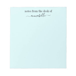 Personalisierte Notizen vom Schreibtisch Notizblock