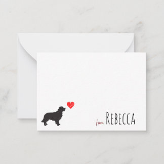 Personalisierte Notizkarten mit Golden Retriever Mitteilungskarte