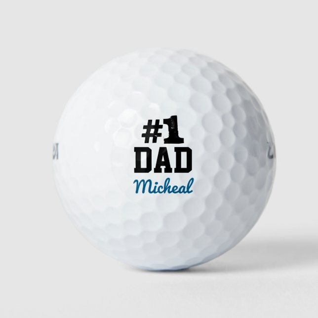 Personalisierte Nr. 1 Vater Golfbälle (Vorderseite)