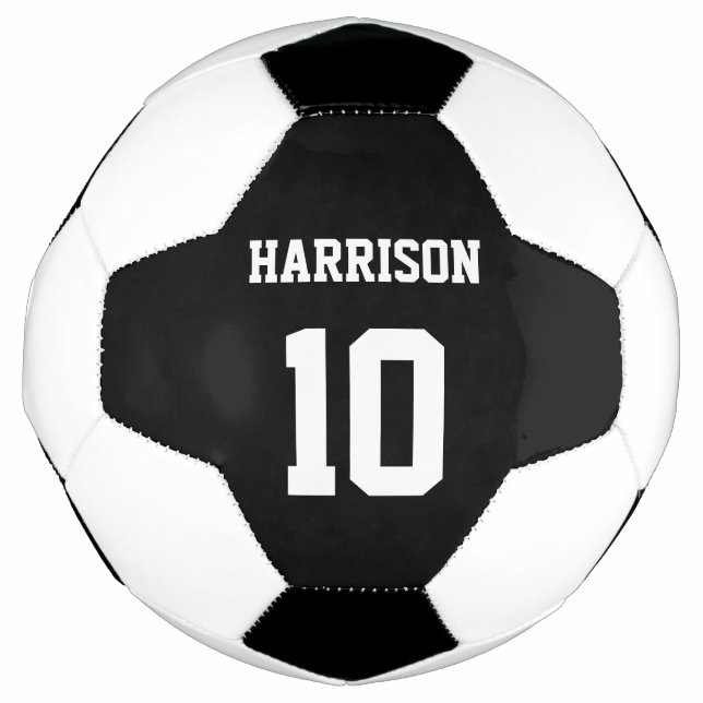 Personalisierte Nummer des schwarzen individuellen Fußball (Vorderseite)