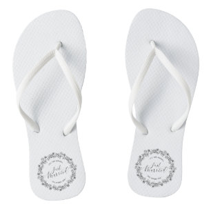 Personalisierte nur verheiratete Flora Flip Flops