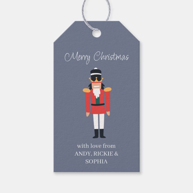 Personalisierte Nussknacker-Geschenkanhänger Geschenkanhänger (Vorderseite)