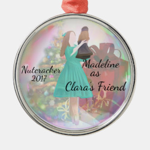 Personalisierte Nussknacker-Verzierung - Claras Silbernes Ornament