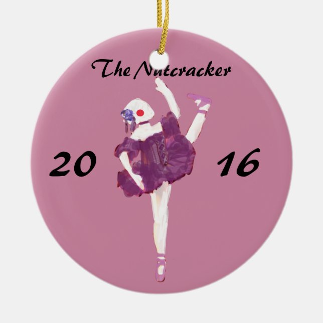Personalisierte Nussknacker-Verzierung - Keramik Ornament (Vorne)