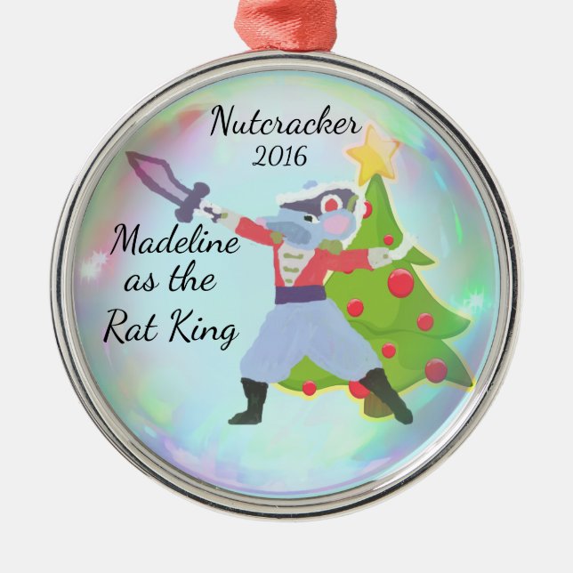 Personalisierte Nussknacker-Verzierung - Ornament Aus Metall (Vorne)