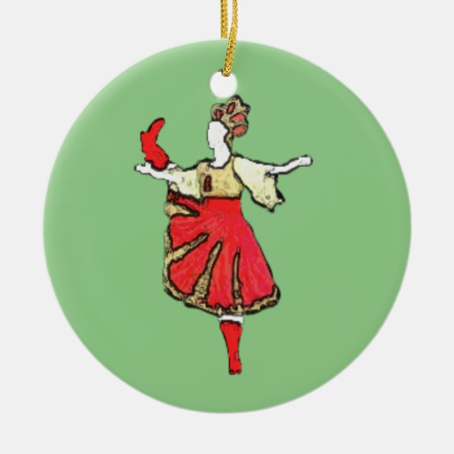 Personalisierte Nussknacker-Verzierung - Trepak Keramik Ornament (Vorne)