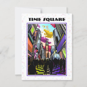 Personalisierte NYC Times Square Postkarte - Neune