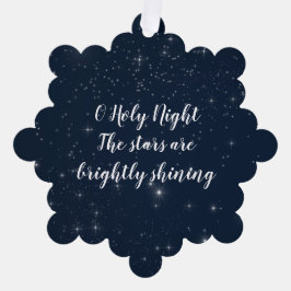 Personalisierte O Heilige Nacht Weihnachtslieder T Ornament Karte