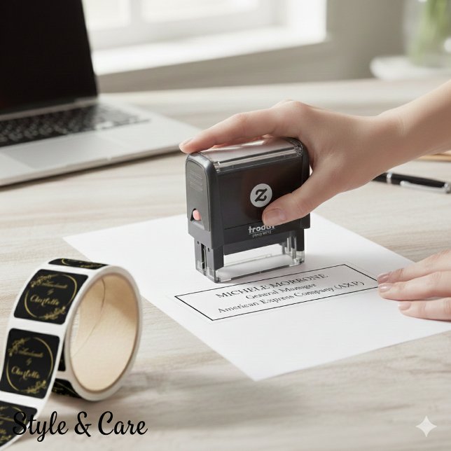 Personalisierte Office-Briefmarke - Selbstmontage Permastempel (Personalized Office Stamp – Self-Assembled)