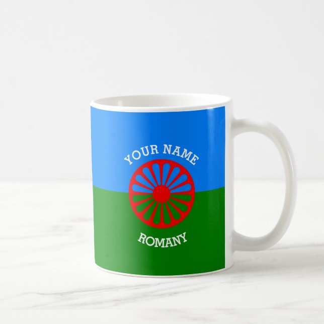 Personalisierte offizielle Romany-Sinti und Kaffeetasse (Rechts)
