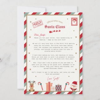 Personalisierte offizielle Weihnachtsmann-Geschenk Einladung