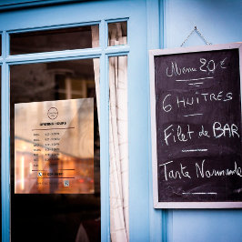 Personalisierte Öffnungszeiten Fensteraufkleber