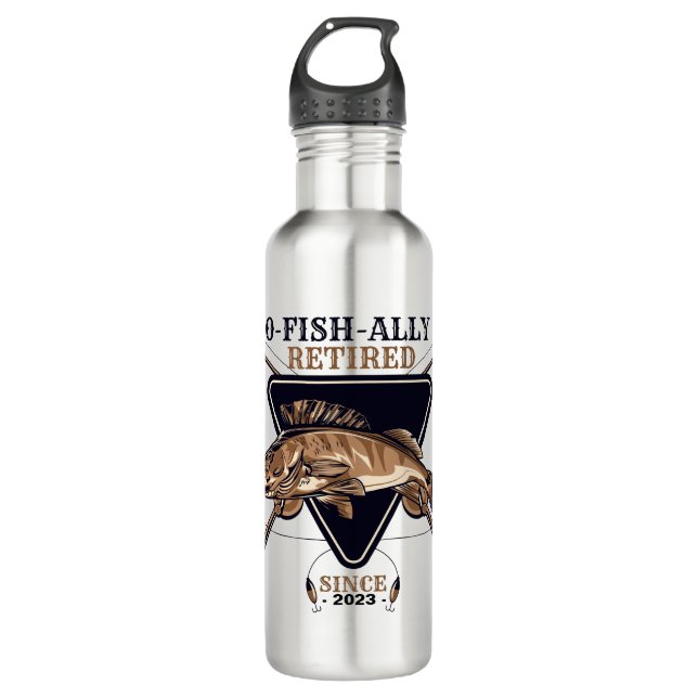 Personalisierte Ofishalalmüde Funny Retirement Edelstahlflasche (Vorderseite)