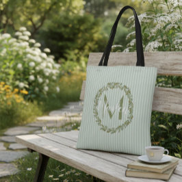 Personalisierte Olivenkranz-Monogramm-Tasche Tasche