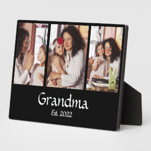 Personalisierte Oma Established 3-Foto-Collage Fotoplatte