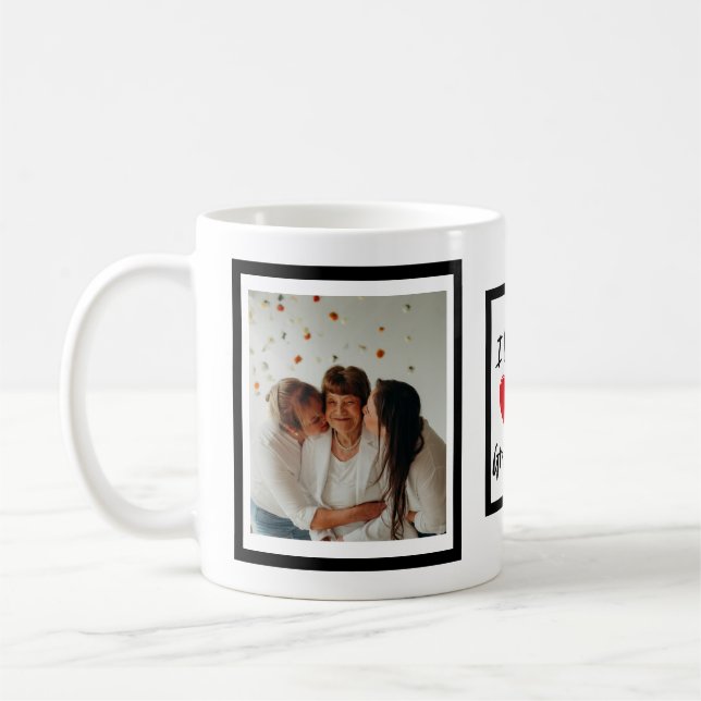 personalisierte Oma Foto Geburtstagsgeschenk Tasse (Links)