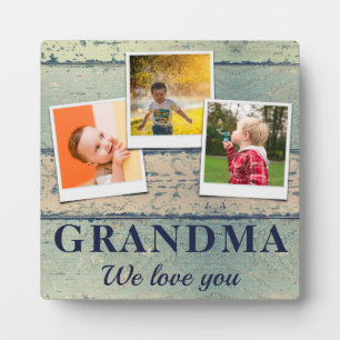 Personalisierte Oma Kinder Kinder 3 FotoCollage Fotoplatte