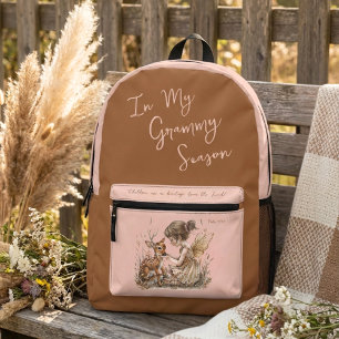 Personalisierte Oma-Name Waldwindeltasche Bedruckter Rucksack