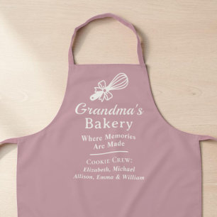 Personalisierte Omas Bäckerei Dusty Rose Küche Schürze