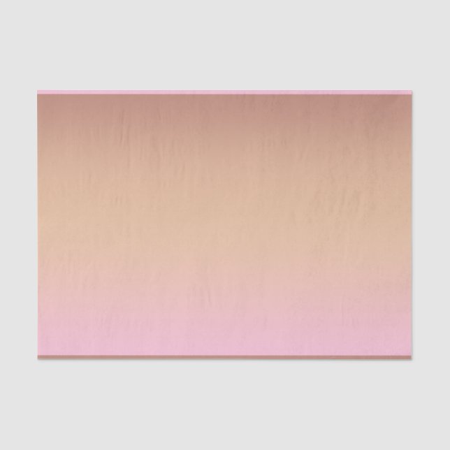 Personalisierte Ombre Rose Gold Seidenpapier (Vorderseite)