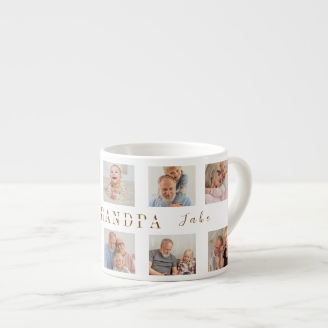 Personalisierte Opa Espresso-Tasse | Benutzerdefin Espressotasse (Vorderseite Rechts)