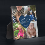 Personalisierte Opa-Geschenke Familienfoto-Collage Fotoplatte<br><div class="desc">Personalisierte Opa-Geschenke Familienfoto-Collage</div>