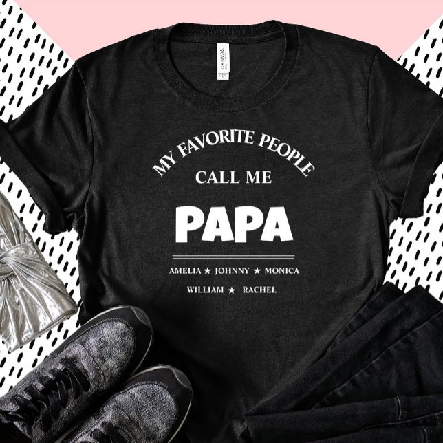 Personalisierte Opa mit Namen Papa T-Shirt (Von Creator hochgeladen)