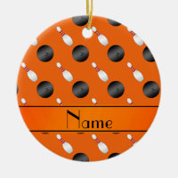Personalisierte orange Bowlingsball-NamensButtone
