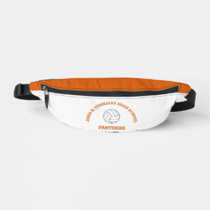Personalisierte Orange High School Volleyballspiel Bauchtasche