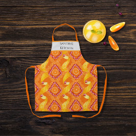 Personalisierte Orange mit Früchten und Schale Schürze