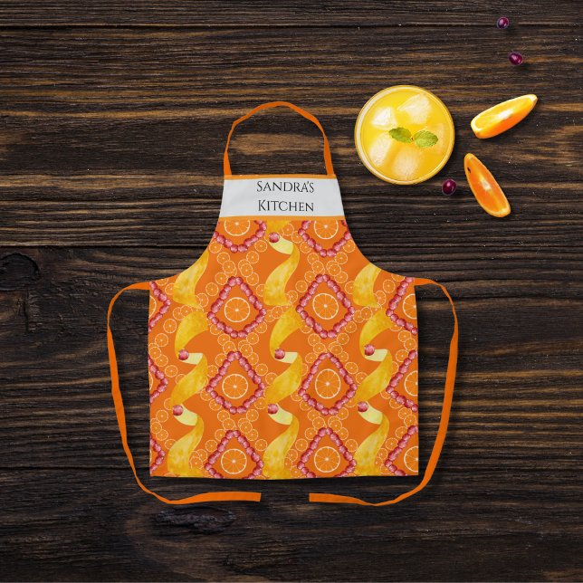 Personalisierte Orange mit Früchten und Schale Schürze (Von Creator hochgeladen)