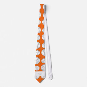 Personalisierte orange Volleybalnamensbälle Krawatte