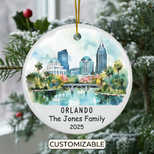 Personalisierte Orlando-Ornamente, Florida Keramik Ornament