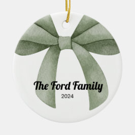 Personalisierte Ornament mit grünem Bow