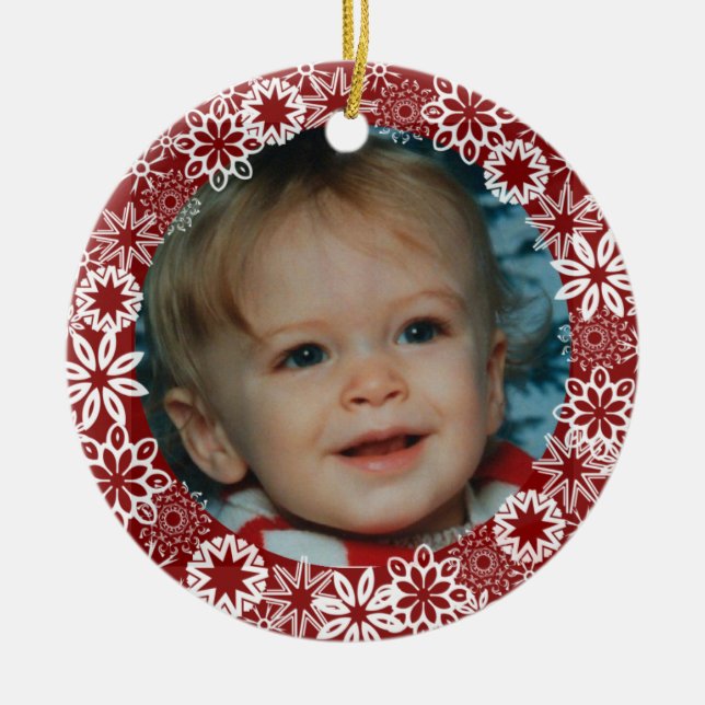 Personalisierte Ornamente aus Red Snowflake (Vorne)