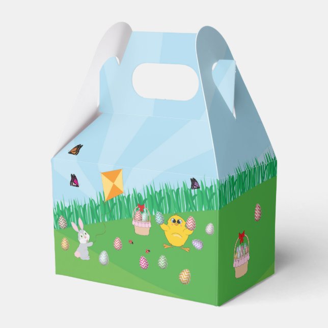 Personalisierte Ostereier Hundeschlitten Bunny Chi Geschenkschachtel (Vorderseite)