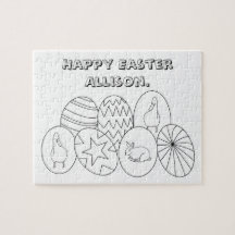 Personalisierte Ostereier in Farbpuzzles