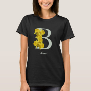 Personalisierte Osterglocken-Monogramm-Initiale B T-Shirt