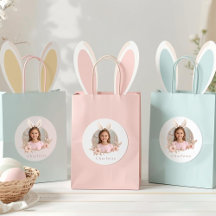Personalisierte Osterhasen-Foto-Aufkleber für Kind