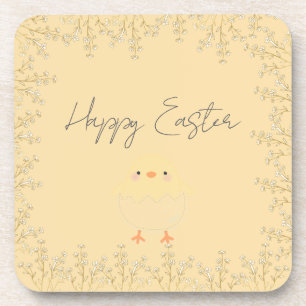 Personalisierte Ostern-Unterlagen in Pastellgelb Getränkeuntersetzer