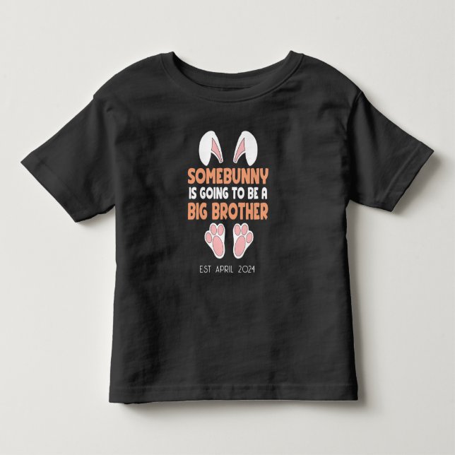 Personalisierte Osterschwangerschaft Ankündigung B Kleinkind T-shirt (Vorderseite)