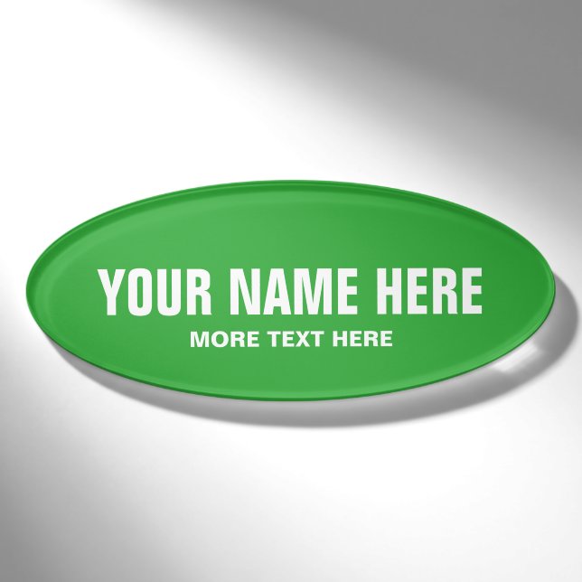Personalisierte ovale Markierung Namenschild (Vorderseite)