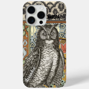 Personalisierte Owl Damask iPhone 5c Gehäuse 15 Pro Max Hülle