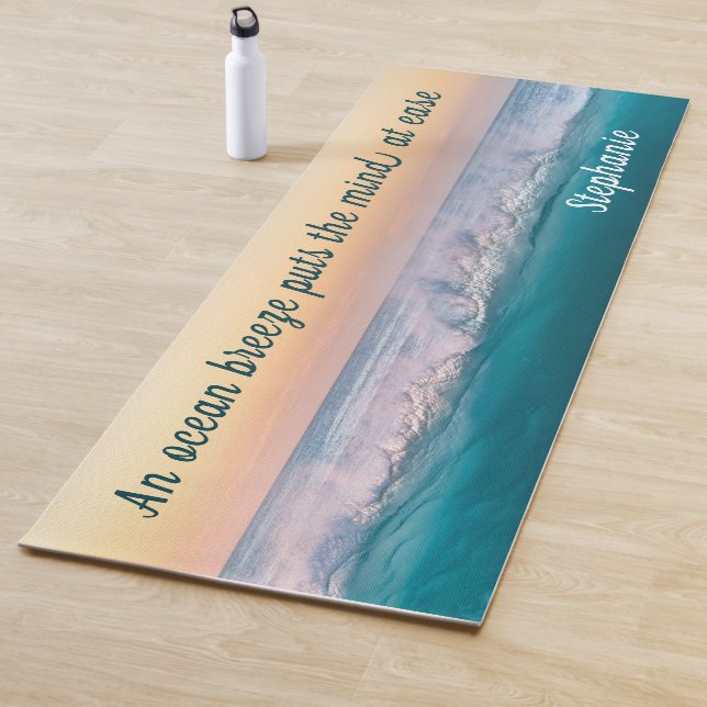Personalisierte Ozeanwelle mit Inspiration  Yogamatte (Beispiel)